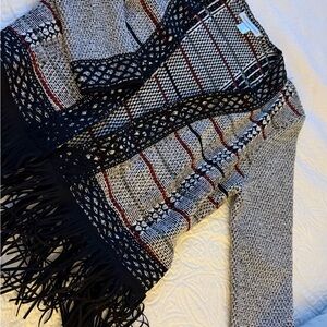 Christopher & Banks Black and Red Knit Cardigan AND blouse to match.